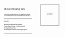 Layout f�r eine Bewerbung mit Deckblatt