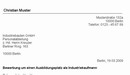 Layout f�r Bewerbungen