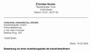 Layout f�r Bewerbungen