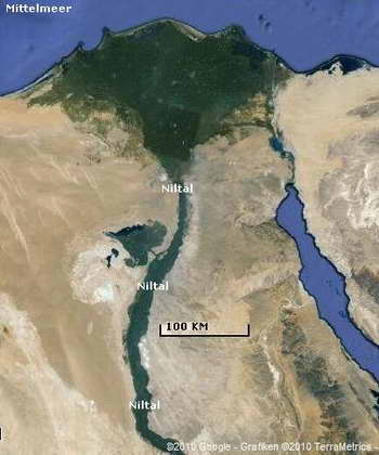 Das Niltal in Ägypten