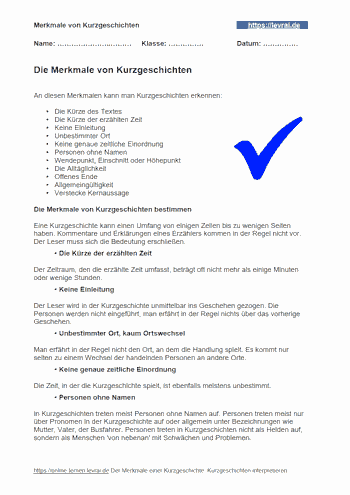 Arbeitsblatt und Übungsblatt 1 für die Inhaltsangabe.