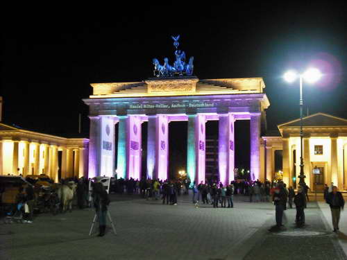 Berlin, Brandenburger Tor, Illumination 2009.