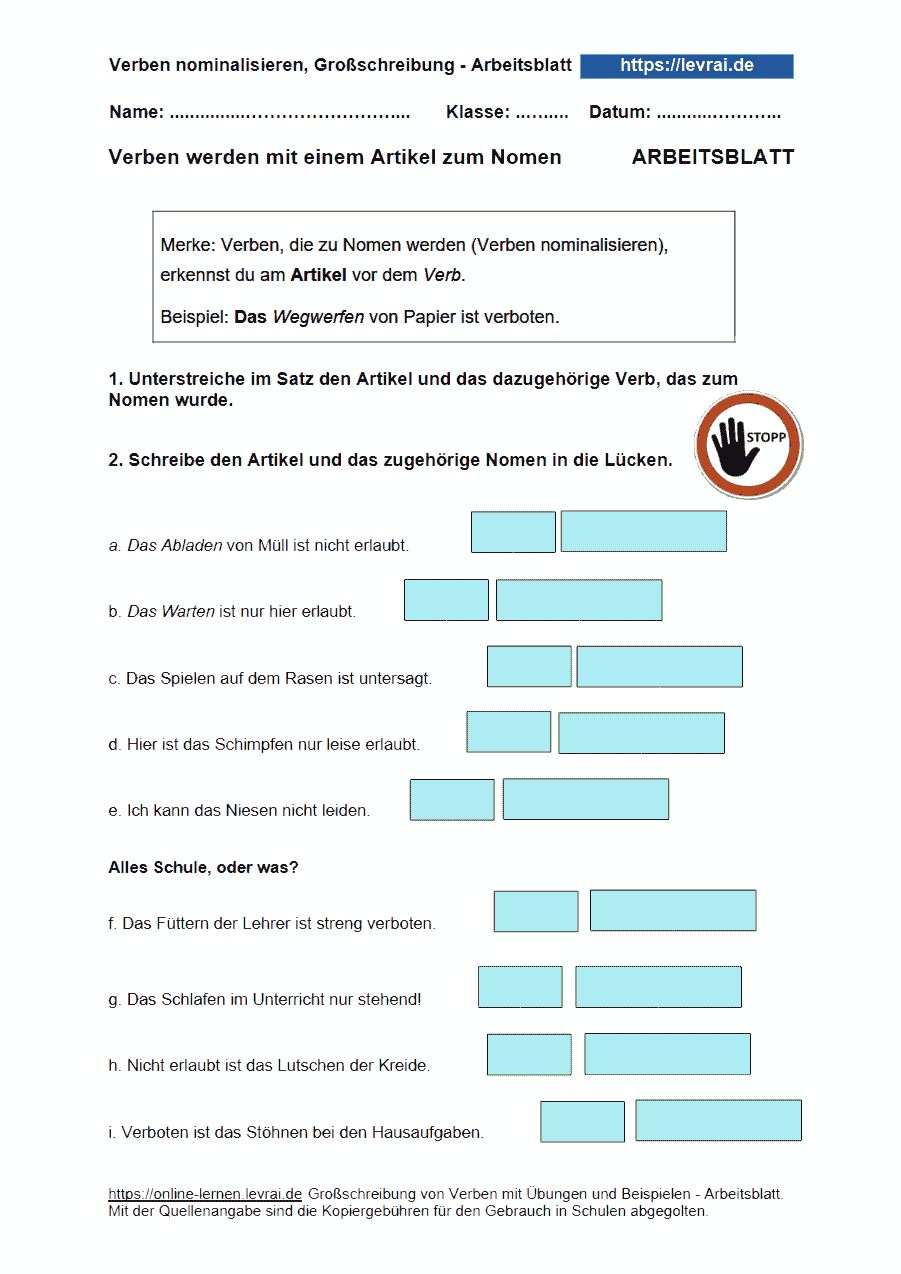 Diktat 5 Klasse Gymnasium Groß Und Kleinschreibung Verben Groß- und Kleinschreibung