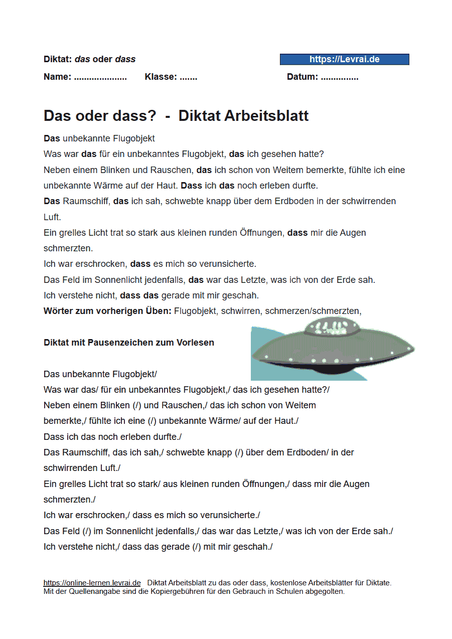Deutsch Diktat Klasse 6 Groß Und Kleinschreibung Diktat Klasse 6