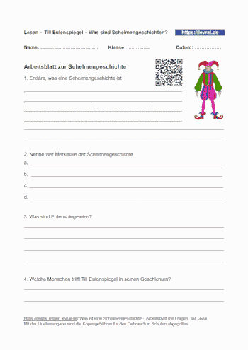 Schelmengeschichten von Till Eulenspiegel.
