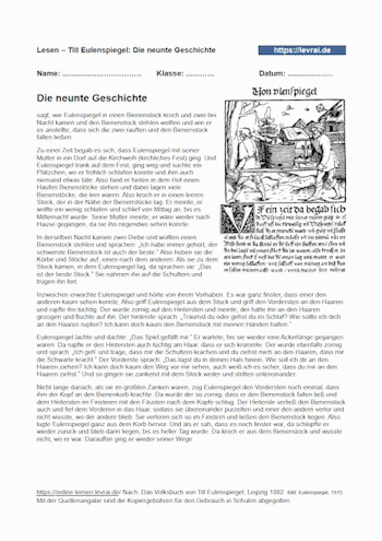 Schelmengeschichten von Till Eulenspiegel.