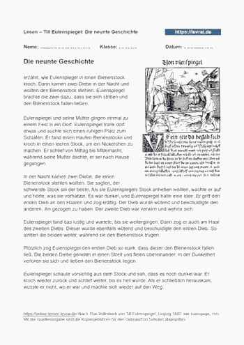 Schelmengeschichten von Till Eulenspiegel.