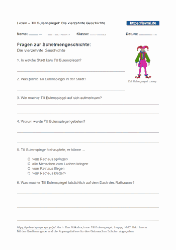 14. Schelmengeschichte als Suchsel.
