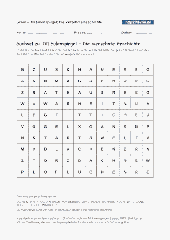 14. Schelmengeschichte als Suchsel.