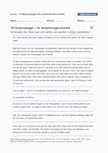 14. Schelmengeschichte als Suchsel.