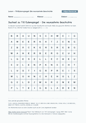 19. Schelmengeschichte als Suchsel.
