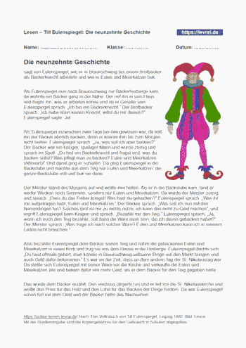 Die 19. Schelmengeschichte von Till Eulenspiegel lesen.