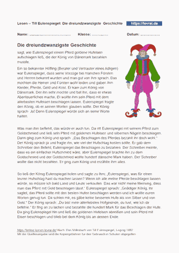 Die 23. Schelmengeschichte von Till Eulenspiegel lesen.