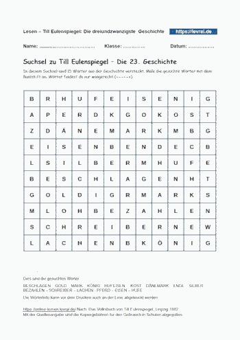 23. Schelmengeschichte als Suchsel.