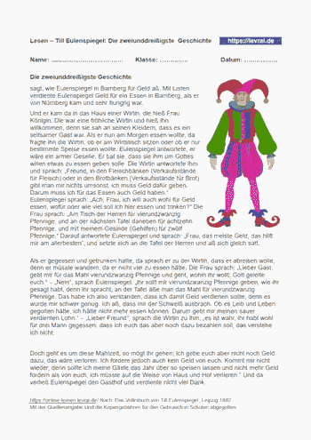 Die 32. Schelmengeschichte von Till Eulenspiegel lesen.