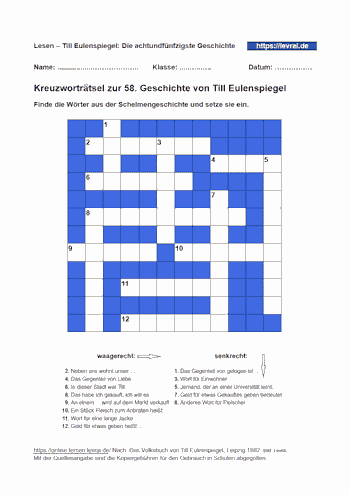 Die 58. Schelmengeschichte als Suchsel.