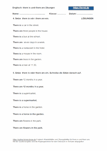 Lösungen zum Arbeitsblatt und Übungsblatt für Fragewörter.