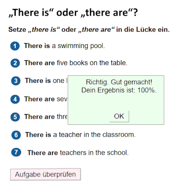 Arbeitsblätter und Übungsblätter für Englisch.