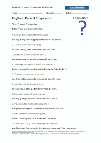 Arbeitsblatt und Übungsblatt 3 mit Lösungen.