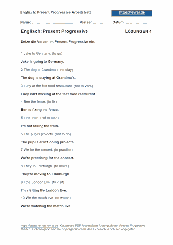 Arbeitsblatt und Übungsblatt 4 mit Lösungen.