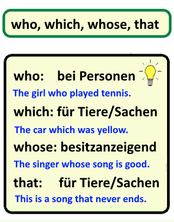 Arbeitsblätter und Übungsblätter für Englisch.