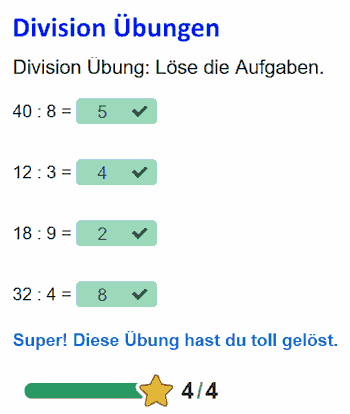 Übungen für die Division in Klasse 3