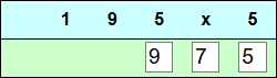 Beispiel Multiplikation 3-stelliger x 1-stelliger Faktor